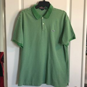 Green striped Vineyard Vines Polo